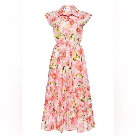 MISA LOS ANGELES NICOLE DRESS BLUSHING FLORA NWT - Picture 4 of 15